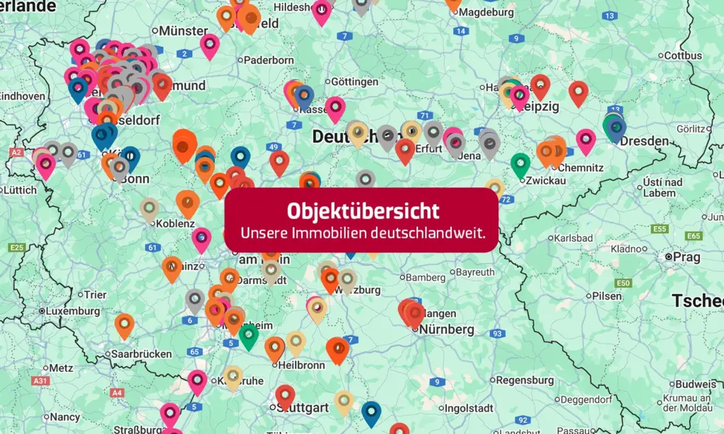 Objektübersicht der Primus Valor Immobilien deutschlandweit