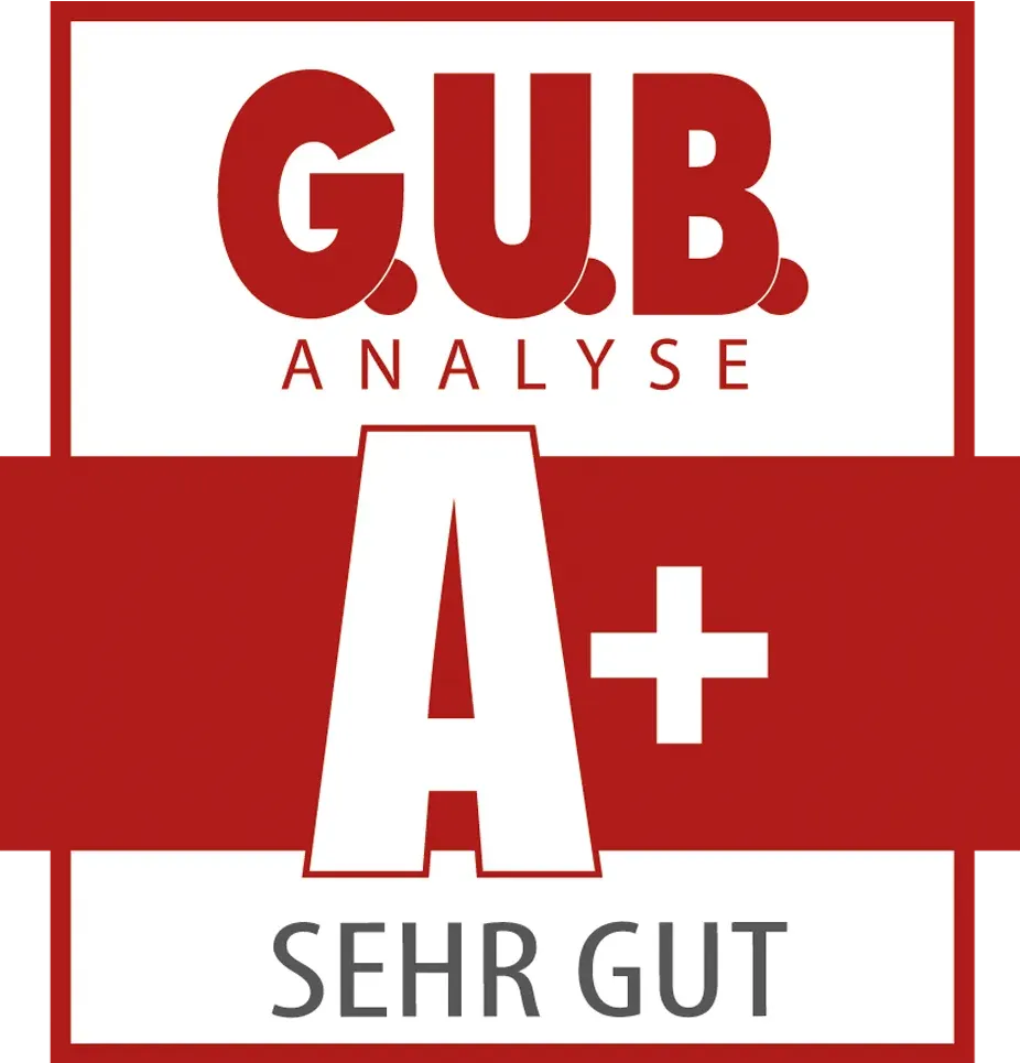 Siegel: G.U.B. Analyse A+ Sehr gut