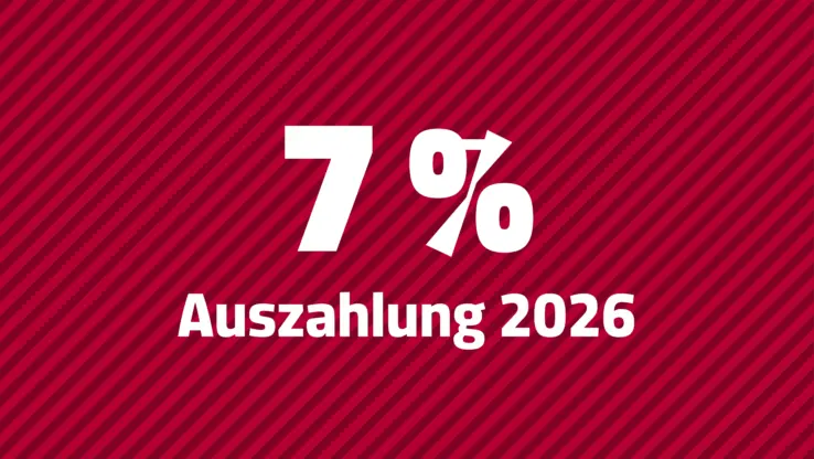 Visual: 7% Gesamtauszahlung 2026 im ICD 8 R+
